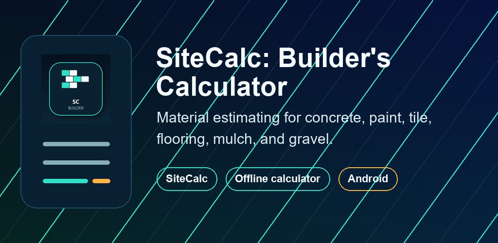 SiteCalc: Builder's Calculator feature graphic