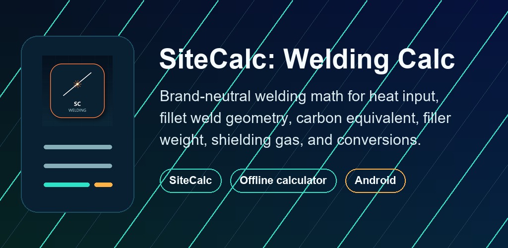 SiteCalc: Welding Calc feature graphic